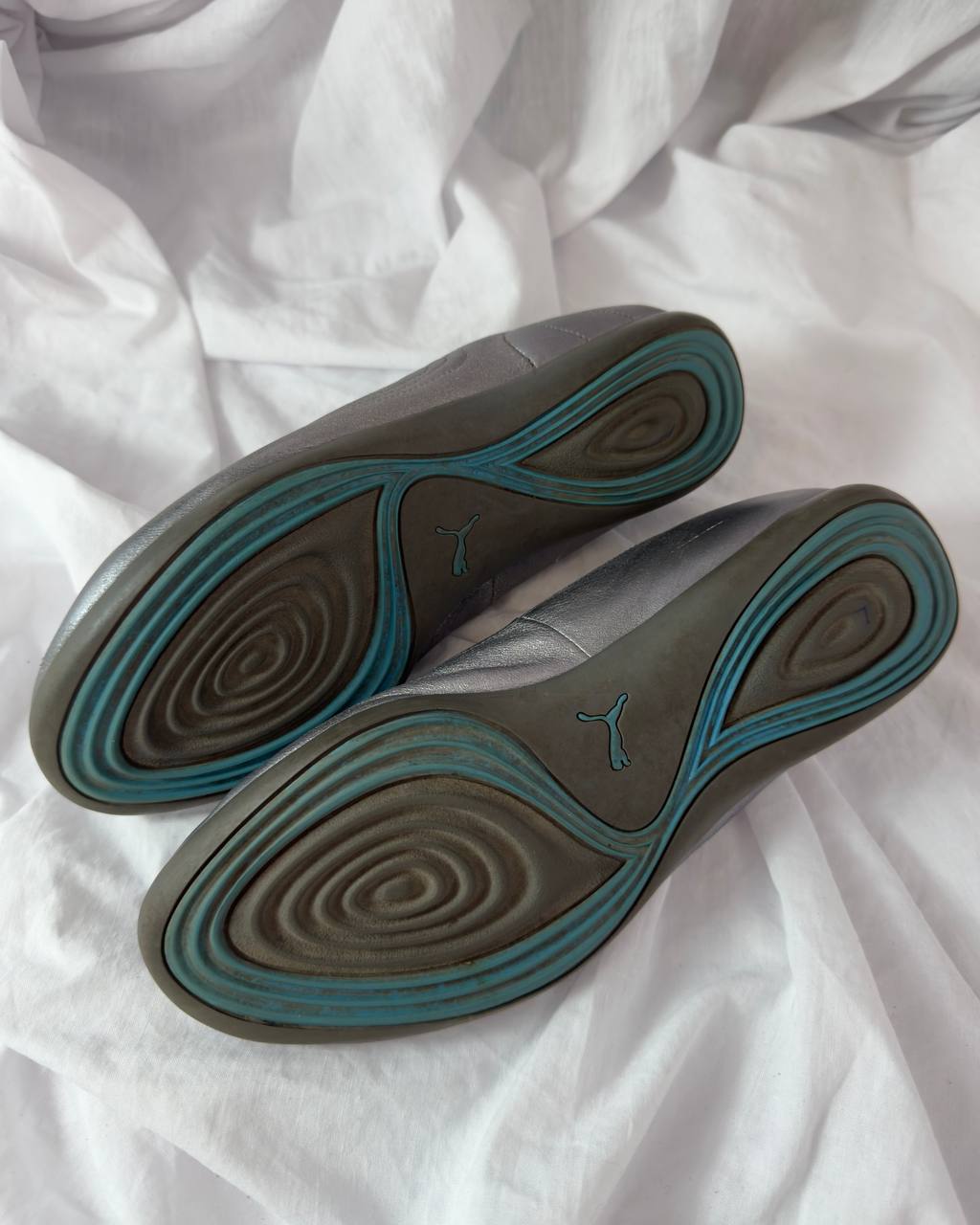 Puma Vintage Silver Ballet Flats — 38/38.5