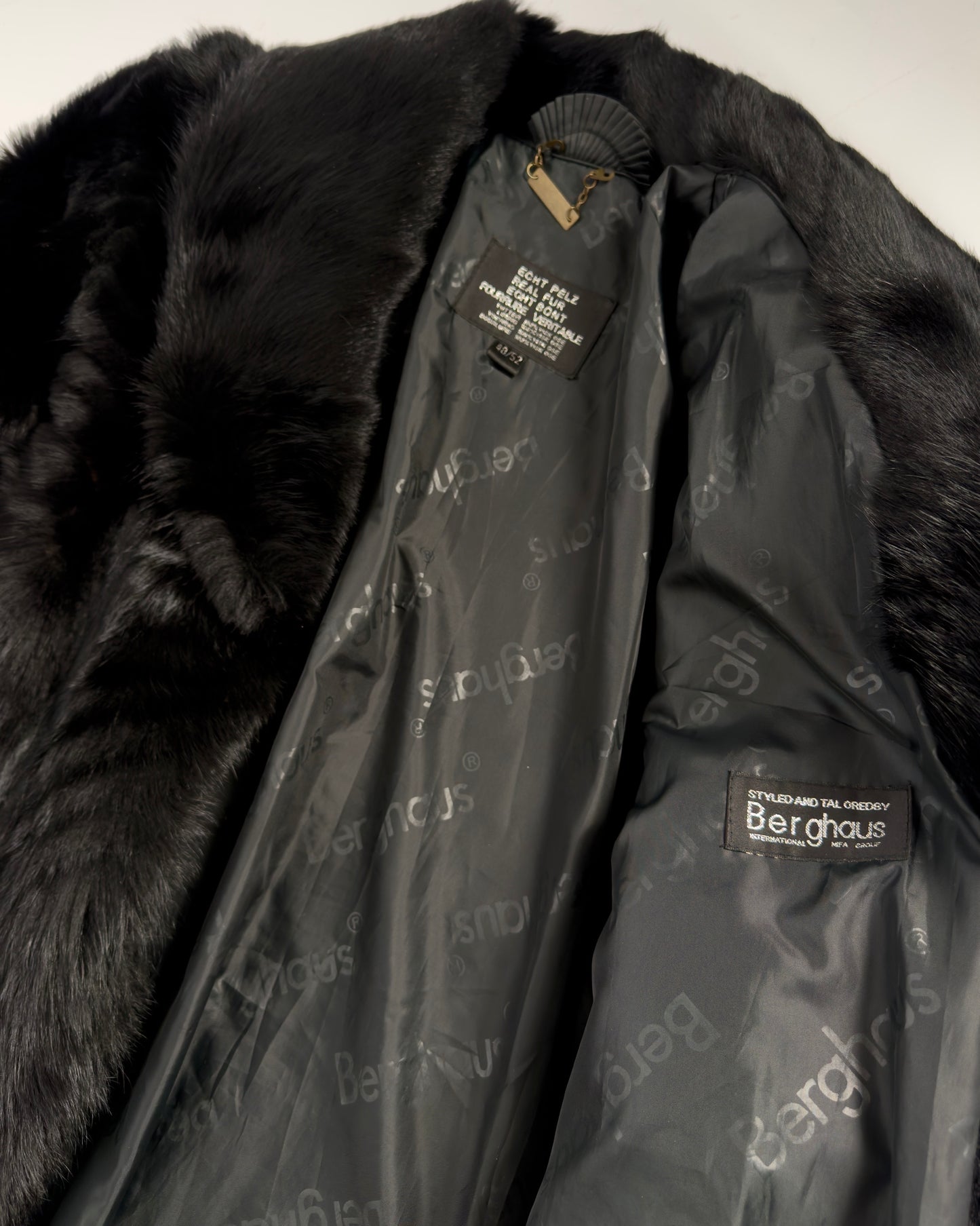 Vintage Long Black Fur Coat — S/L