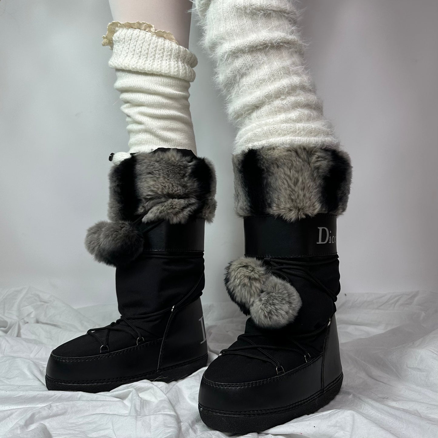 Dior Galliano Chinchilla Vintage Moon Boots 35/38
