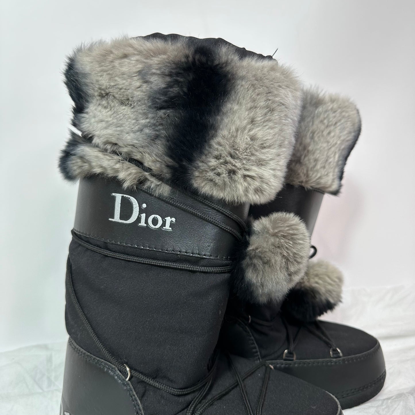 Dior Galliano Chinchilla Vintage Moon Boots 35/38