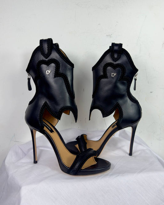 Dsquared2 Rodeo Girl Cowboy Heels — 37 new with box