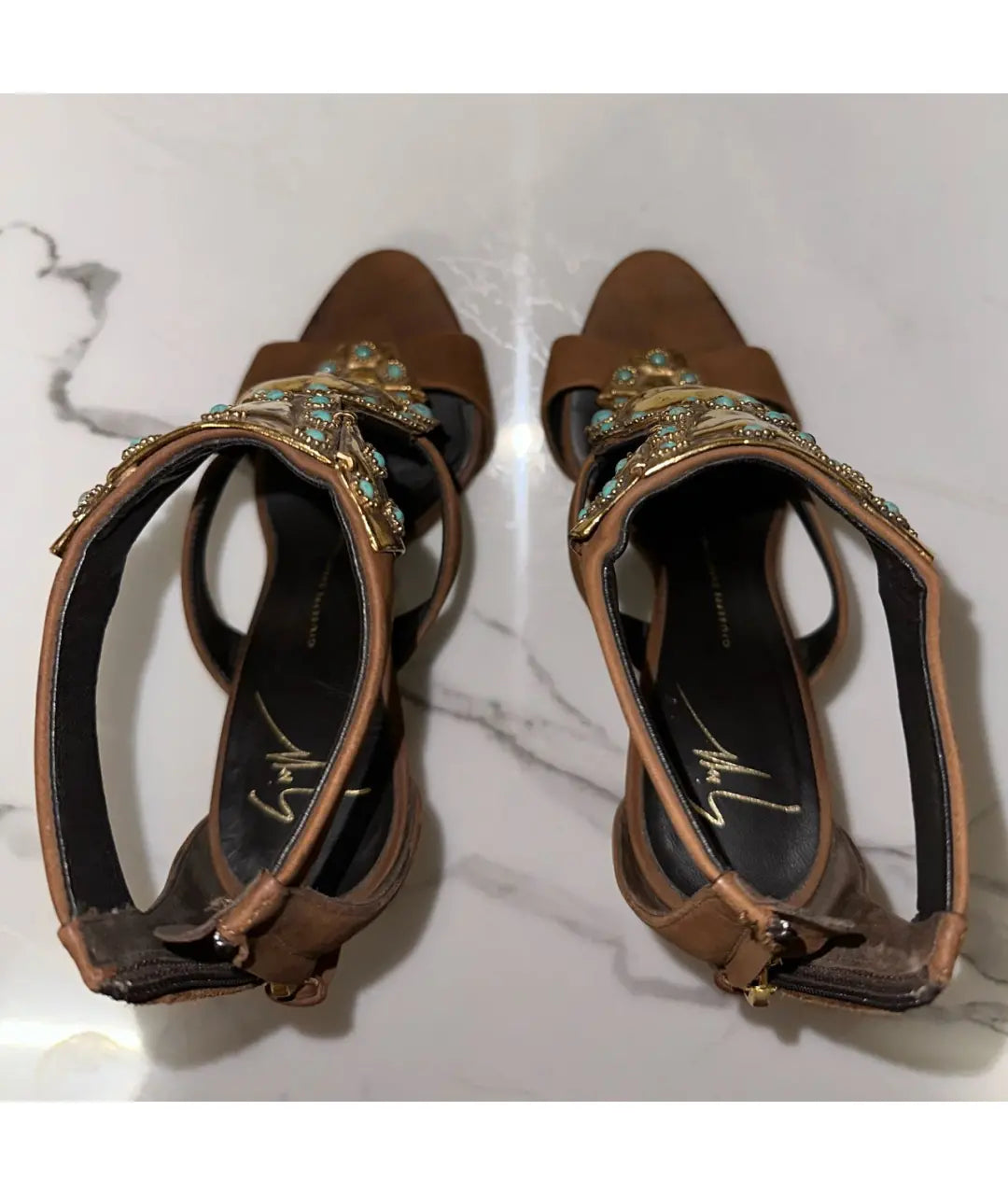 Giuseppe Zanotti Vintage Tribal Heels — 36