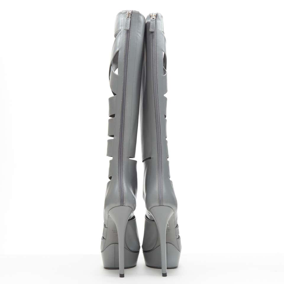 Gucci SS2010 Helena Runway Cut Out Gladiator Boots — 37