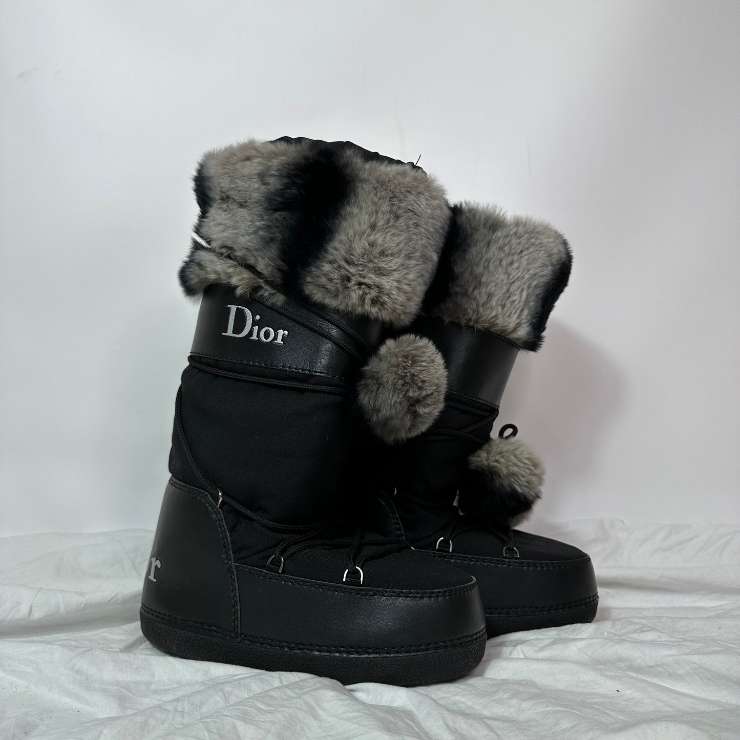 Dior Galliano Chinchilla Vintage Moon Boots 35/38