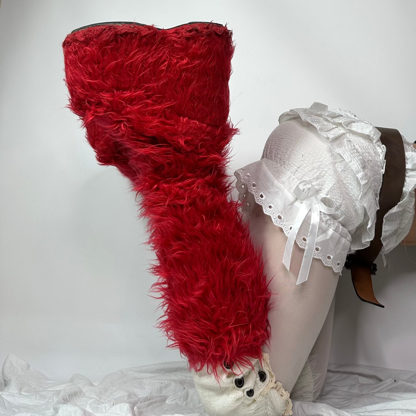 Vintage Ellie Mega Platform Fur Boots 39/40