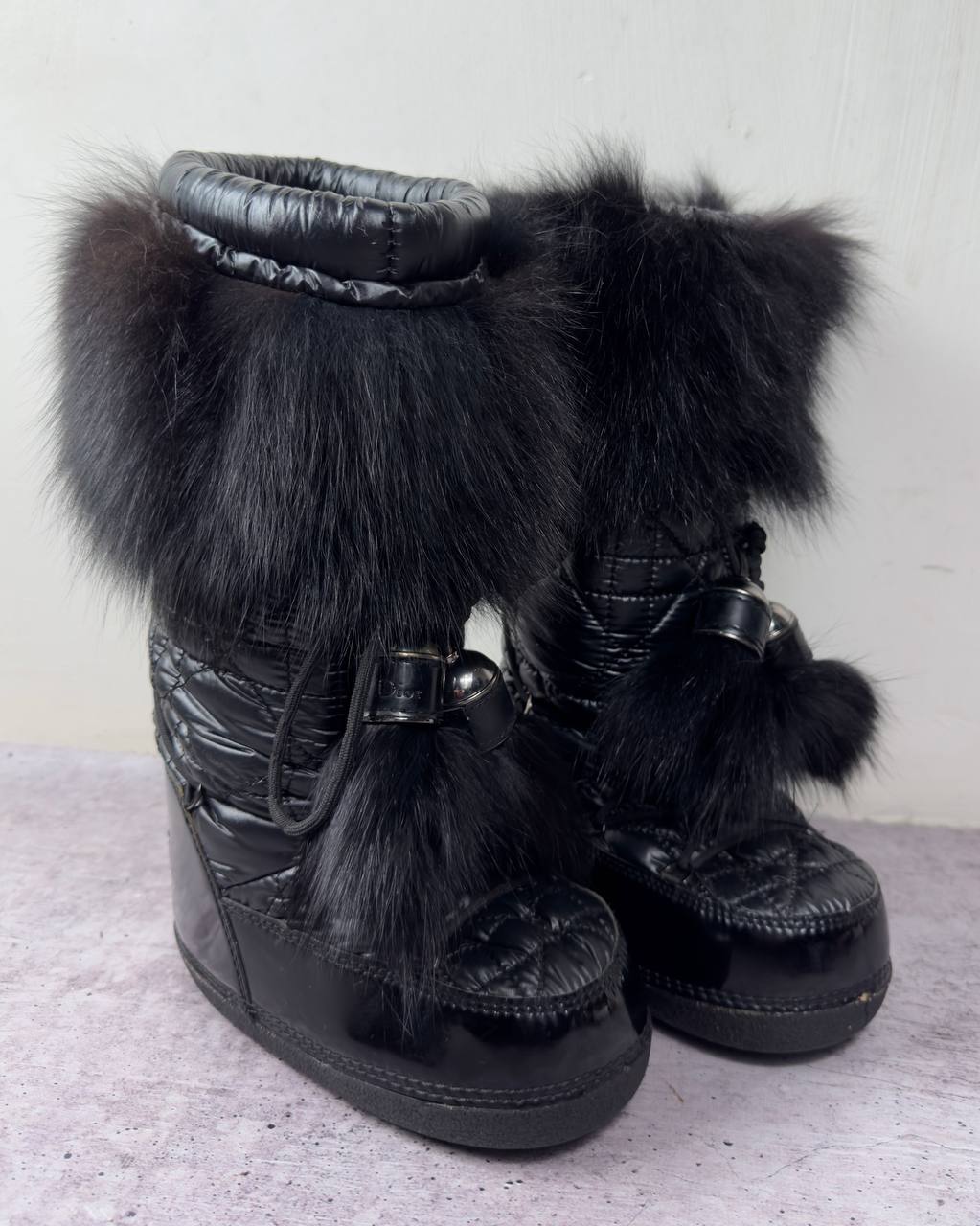 Dior Galliano Vintage Fur Moon Boots 36-38