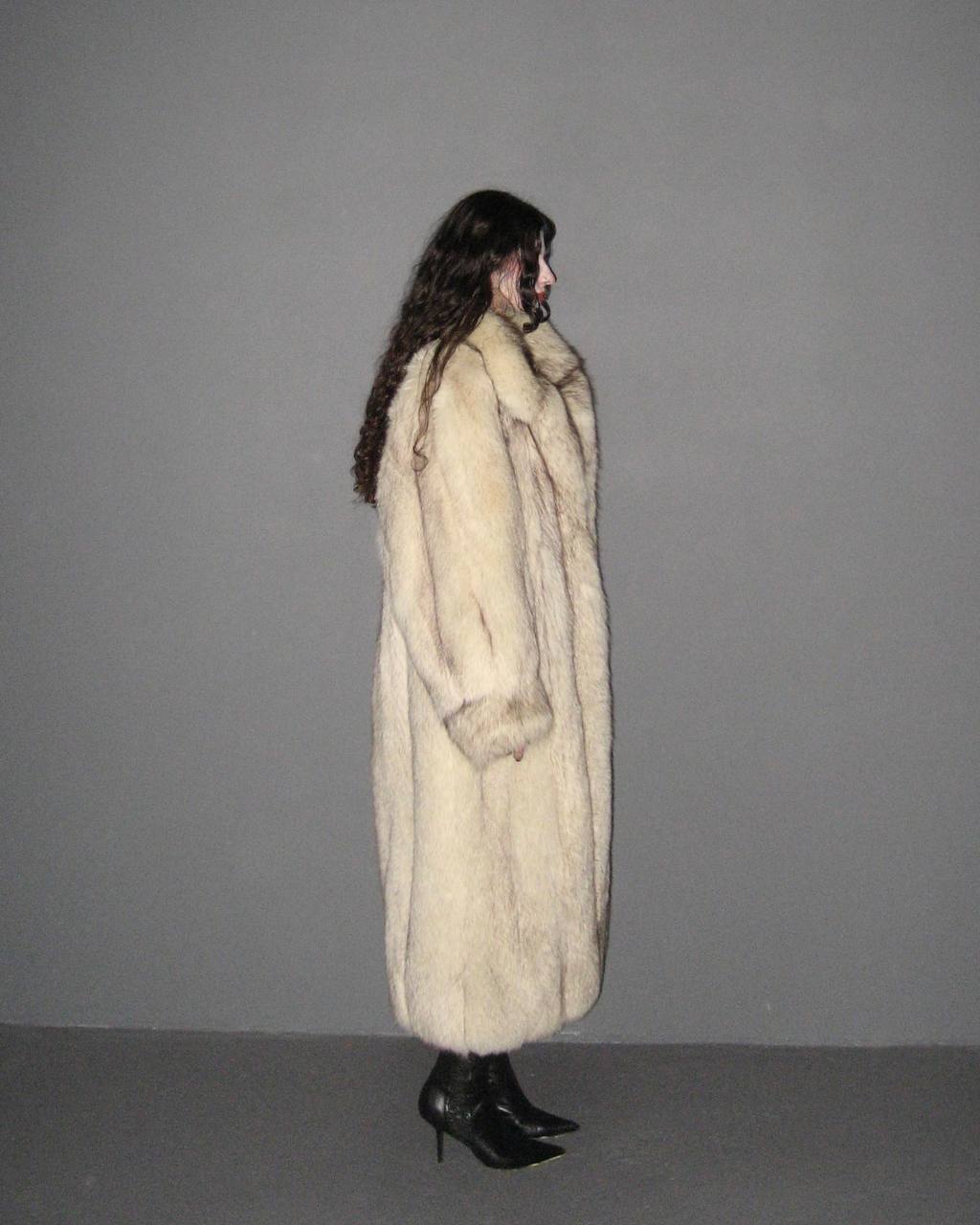 Rare Long Vintage Arctic Fox Fur Coat