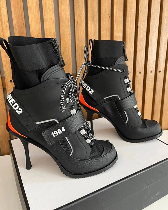 Dsquared2 Techno Hiking Heel Boots 40 & 41 - new with box