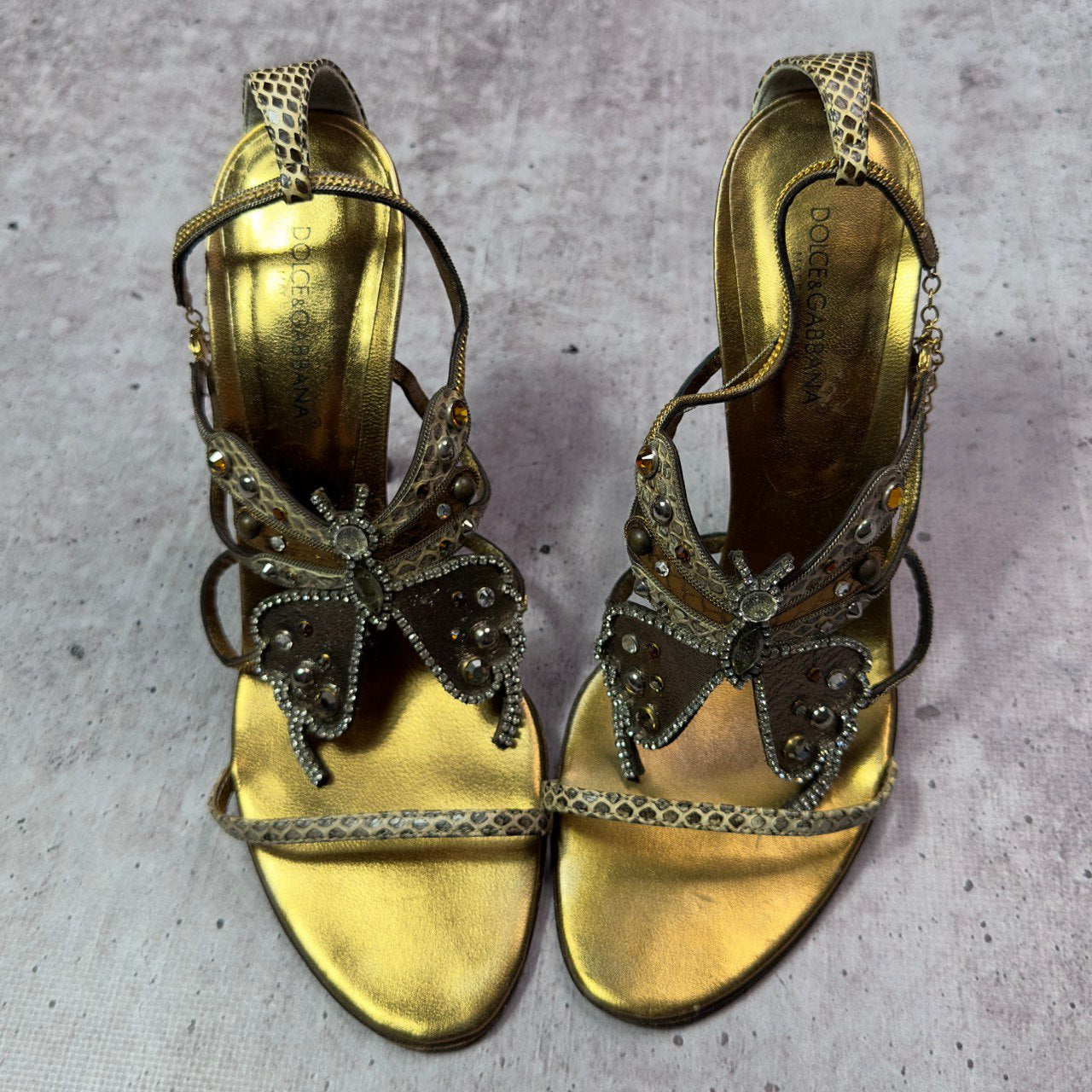 Dolce & Gabbana Vintage Butterfly Heels 38/39