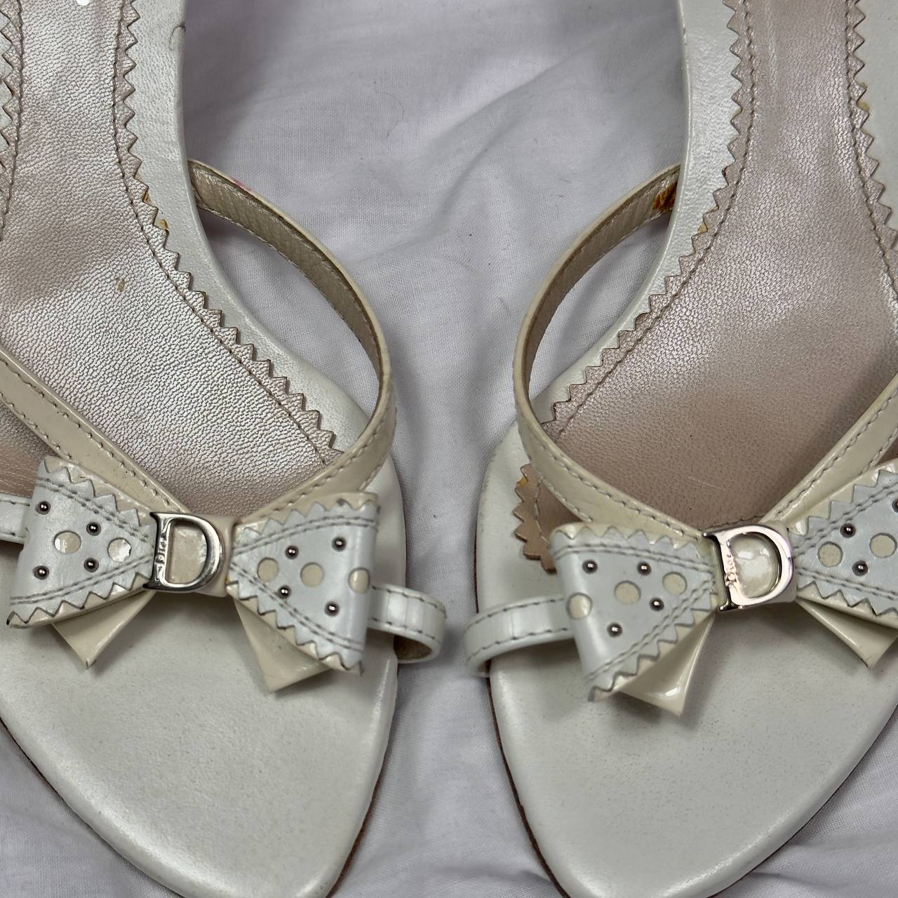 Dior by Galliano Vintage SS06 Bow Leather Mules — 39