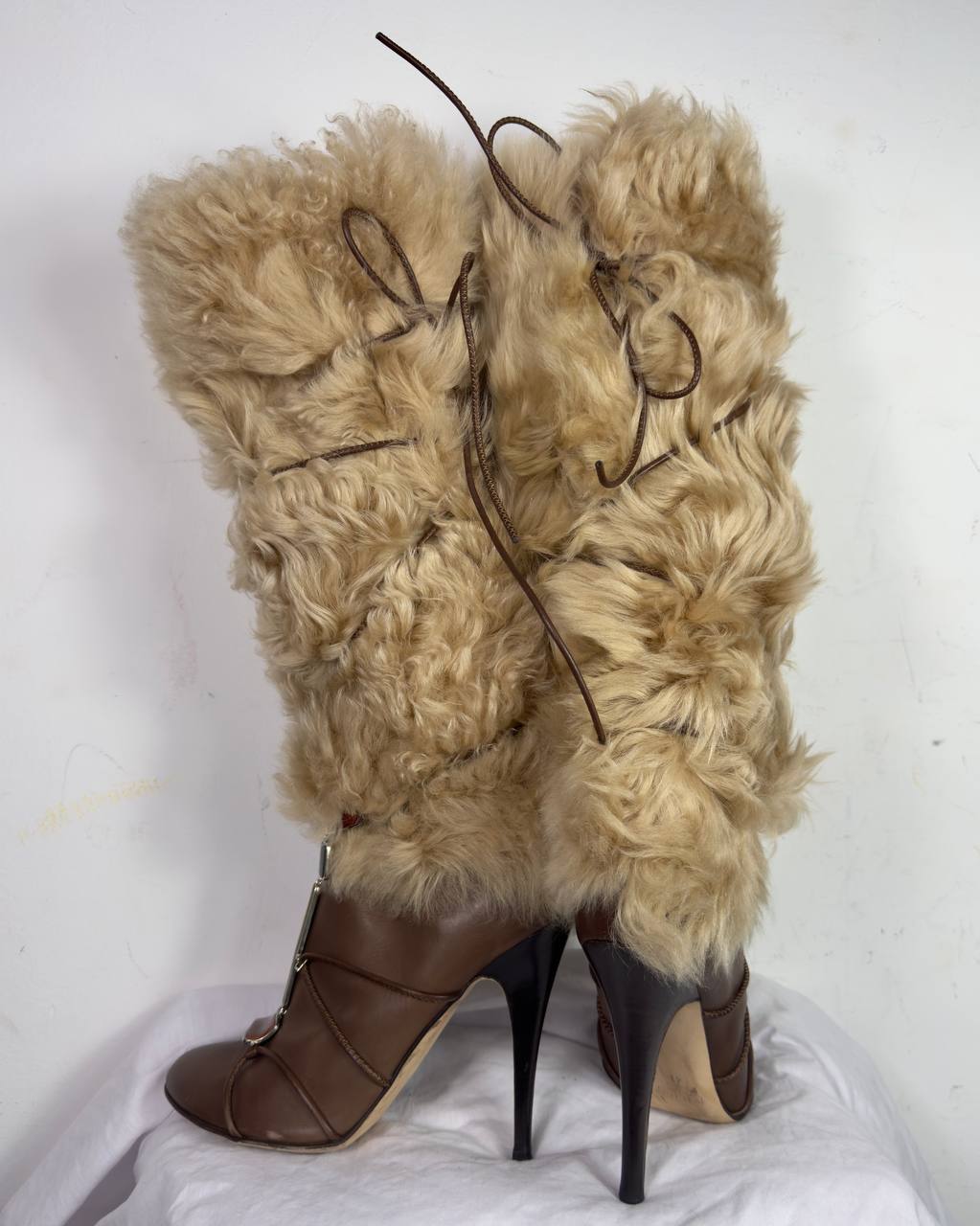 Giuseppe Zanotti Vicini Fur Boots 40/41