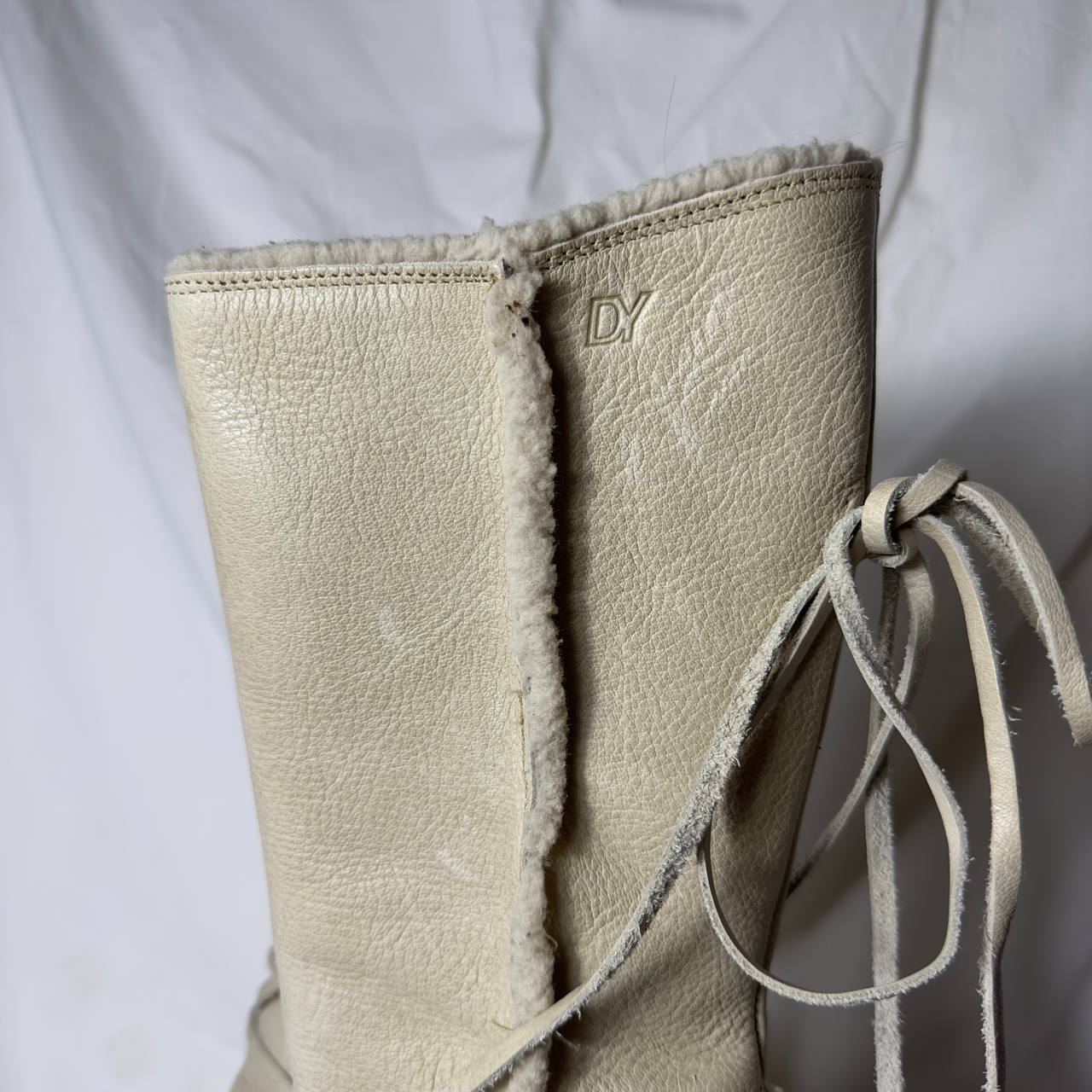 Destroy Vintage Leather Wedge Boots