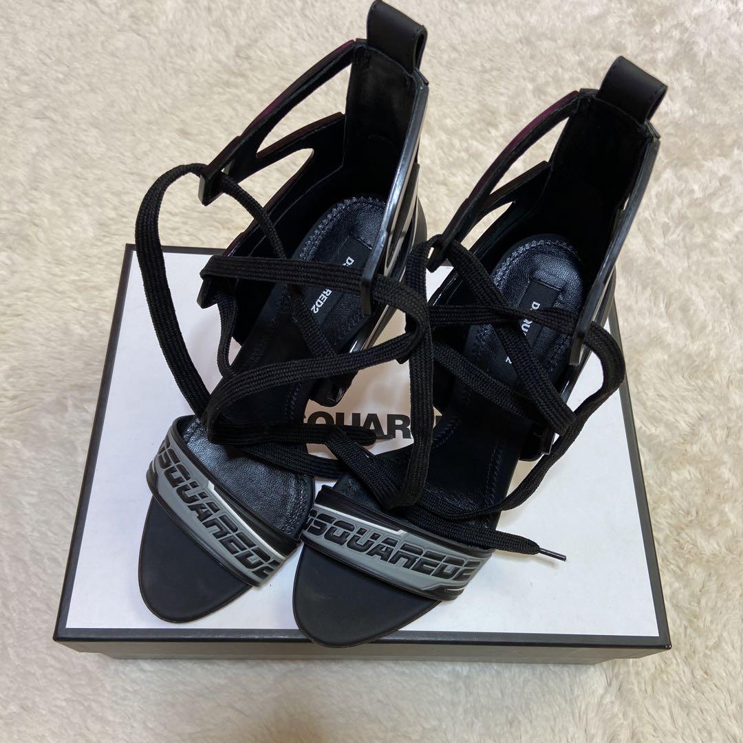 Dsquared2 S/S19 Techno Wrap Heels 38