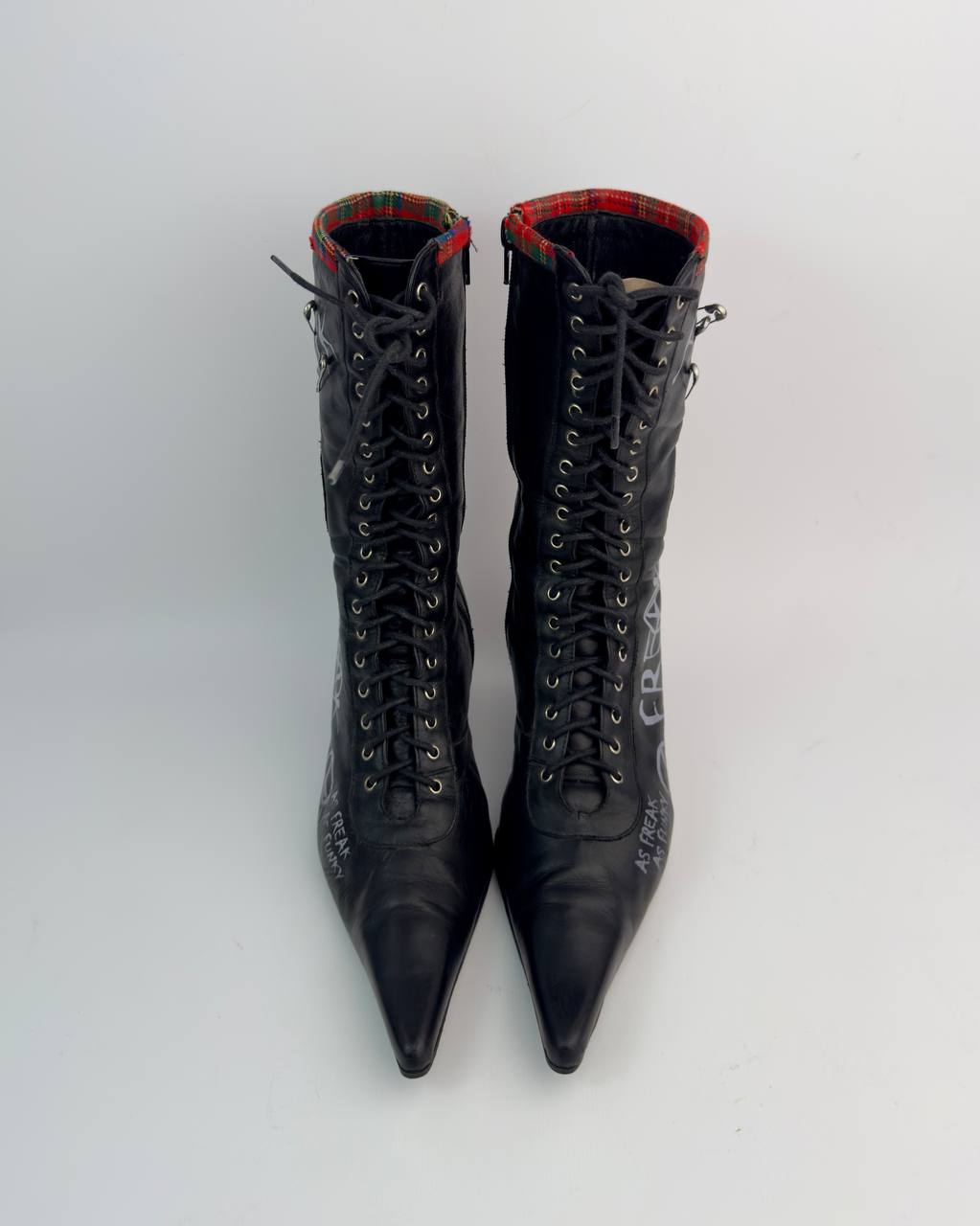 Vintage Punk Lace Up Boots — 39