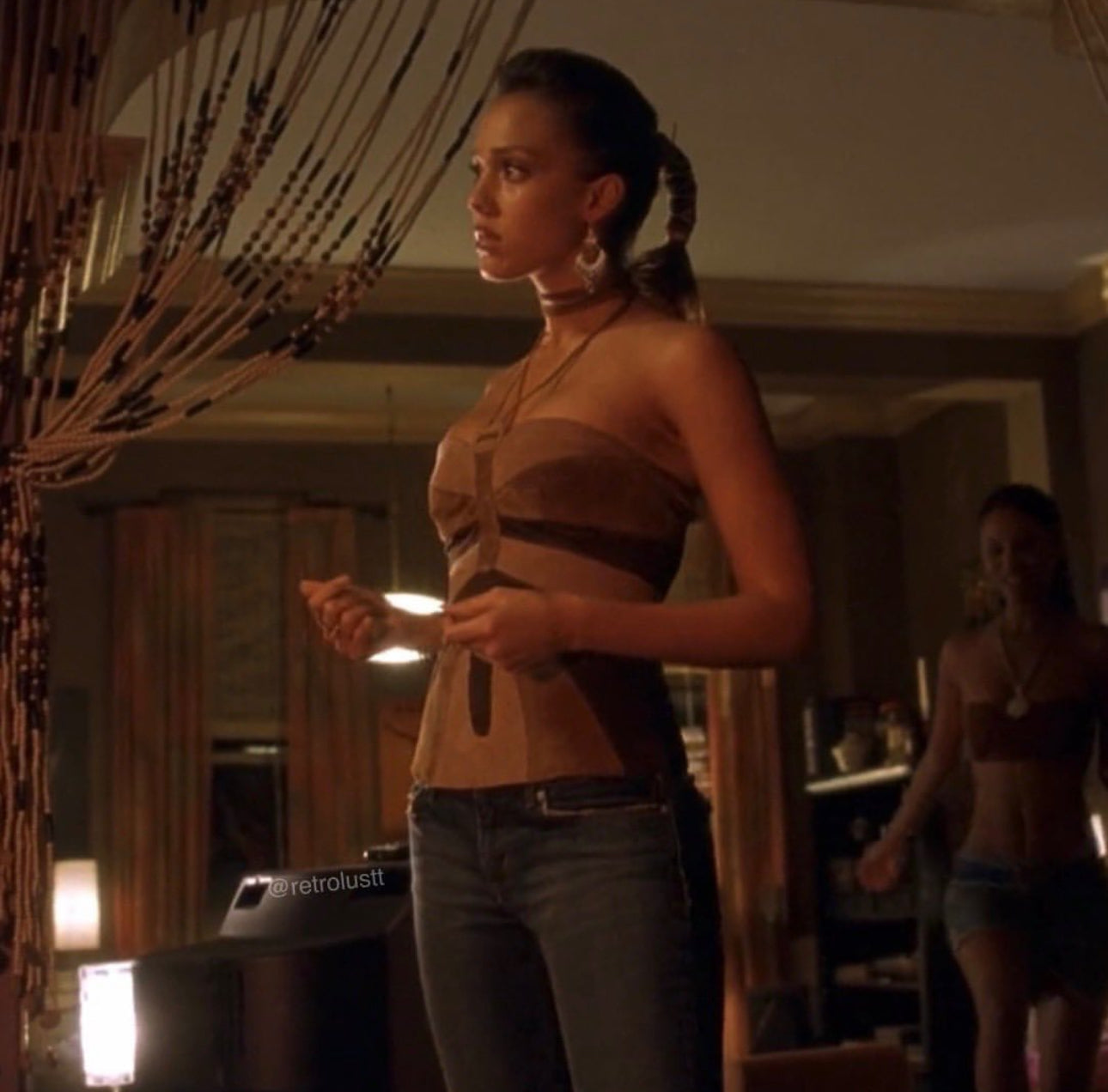 Dolce & Gabbana F/W 2002 Suede and Corduroy Butterfly Corset Skirt Set