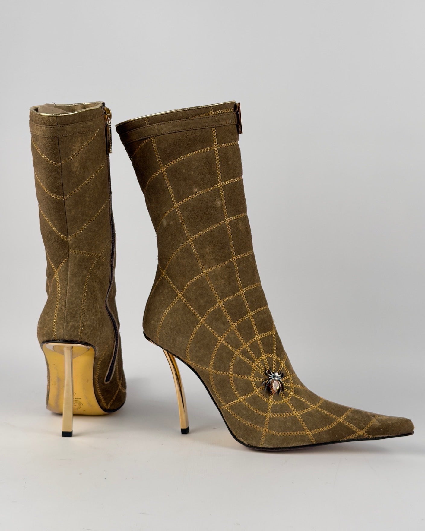 Hamlet Couture Italian Vintage Spiderweb Boots — 39/39.5