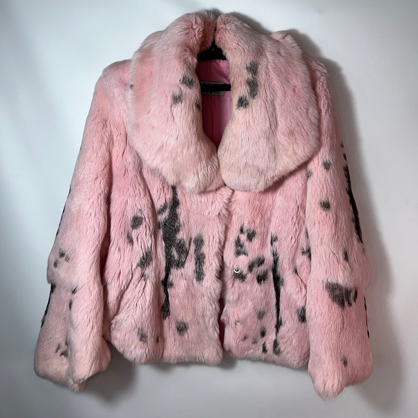 Vintage Mini Pink Fur Coat