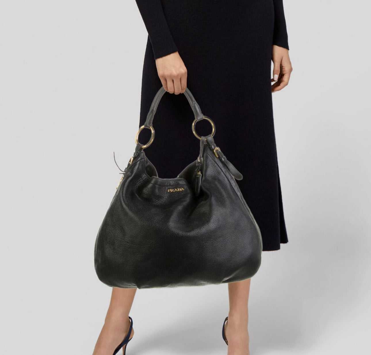 Prada Vintage Leather Hobo Bag