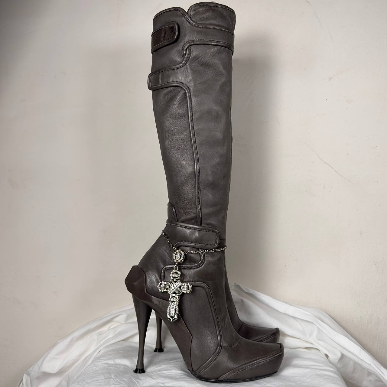 Celine FW2008 Leather Runway Boots 37/38 EU