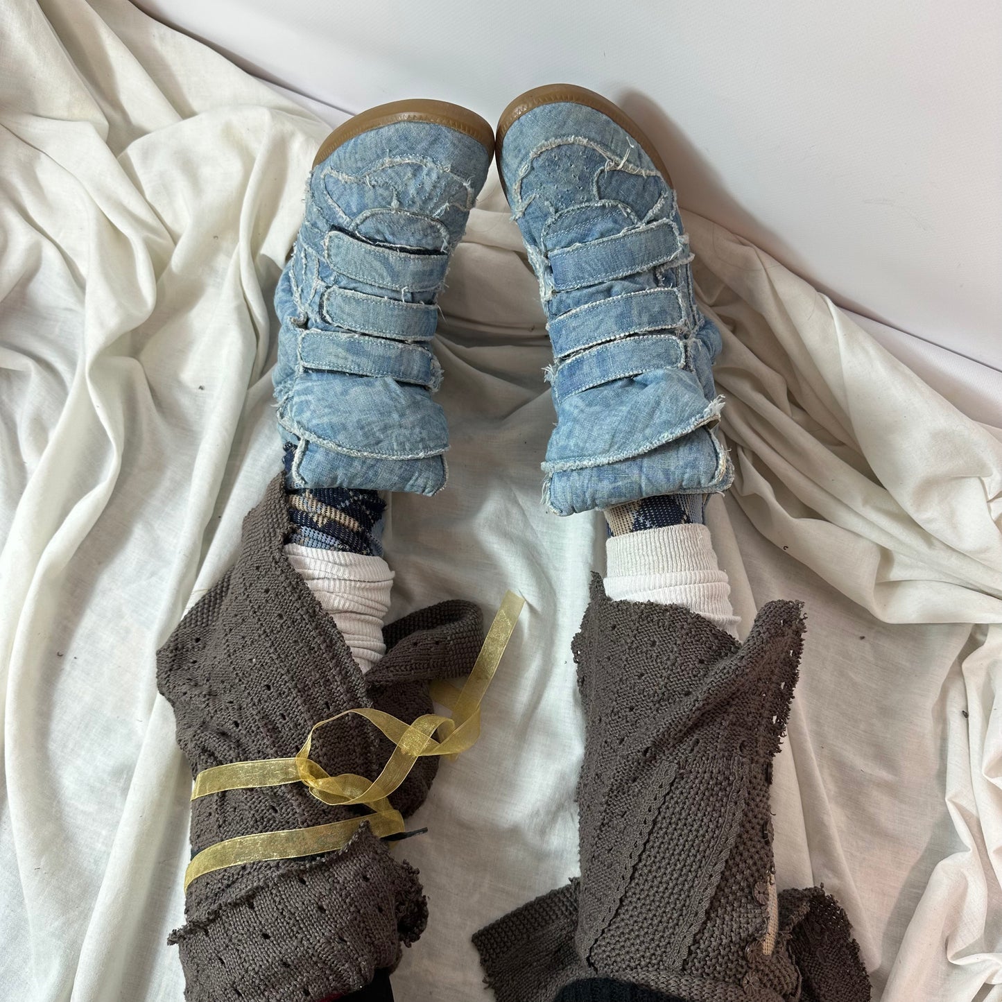 Isabel Marant Denim Wedge Sneakers