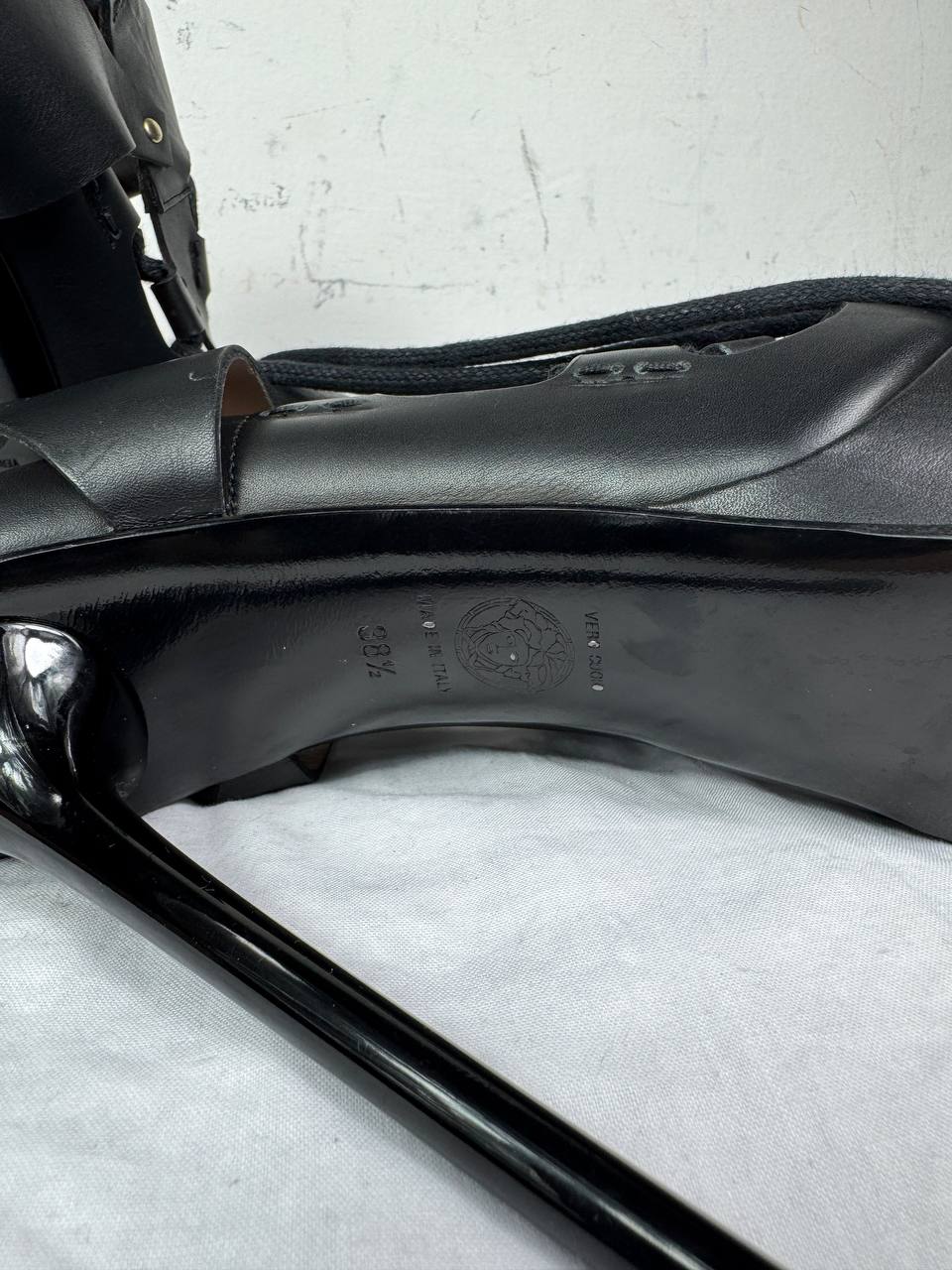 Versace 2011 Gladiator Wrap Heels — 38.5