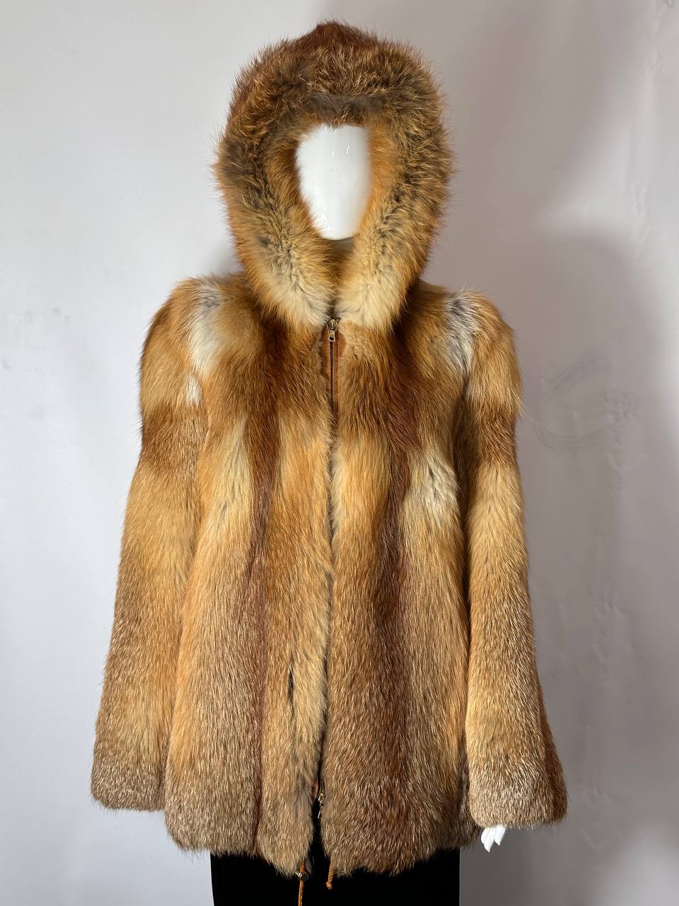 Vintage Hooded Fox Jacket