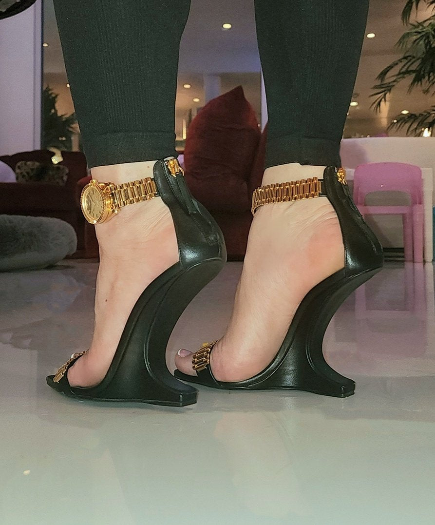 Giuseppe Zanotti x Christian Cowan Watch Wedge Heels — 35