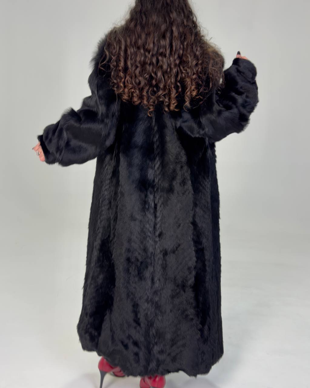 Vintage Long Black Fur Coat