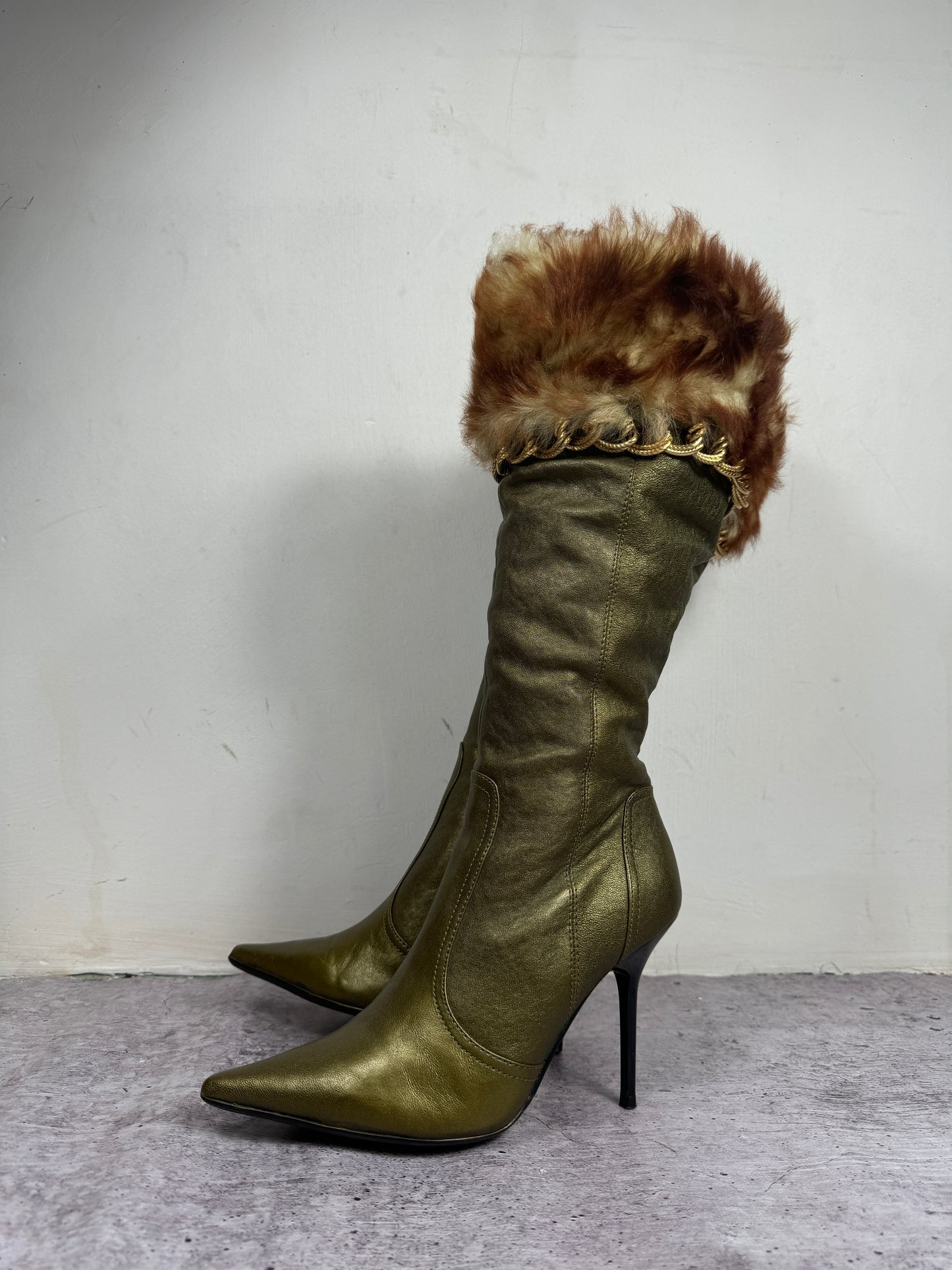 Vintage Italian Paolo Conte Leather Boots 38
