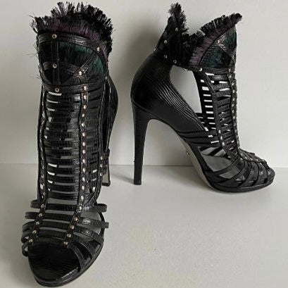 Sergio Rossi Gladiator Ankle Heels — 37.5/38
