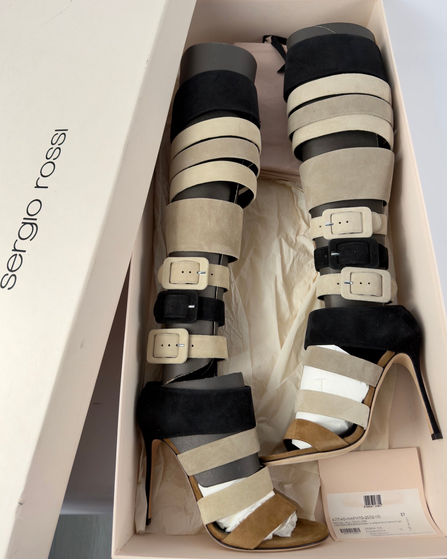 Sergio Rossi Gladiator Boots — 37