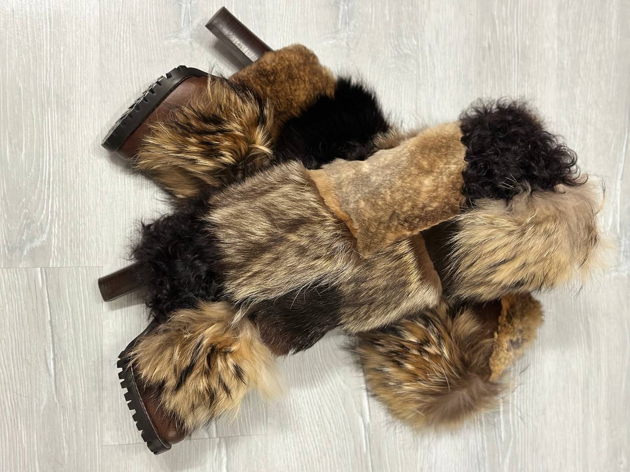 Dolce Gabbana 00s Vintage Fur Boots 37/38