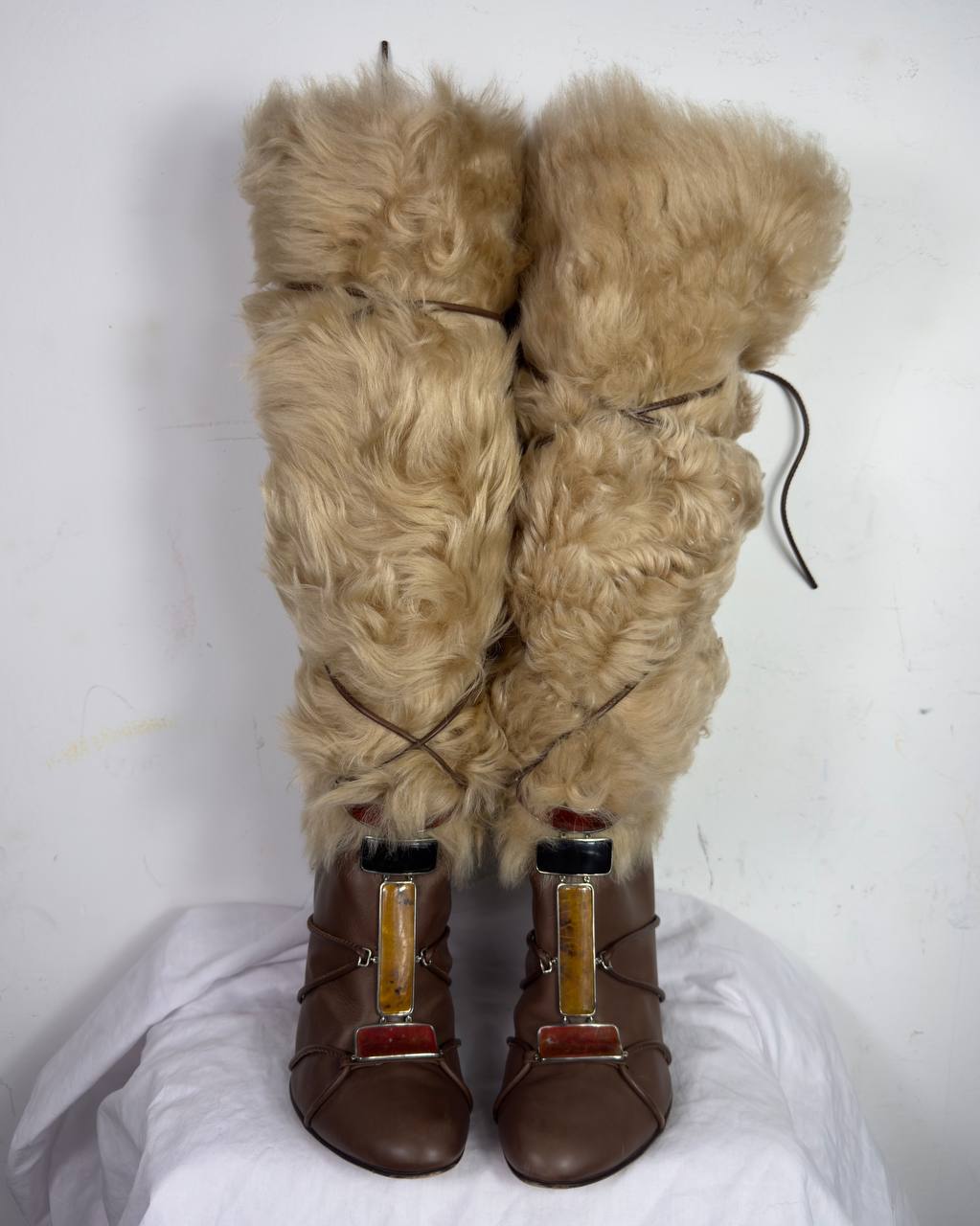 Giuseppe Zanotti Vicini Fur Boots 40/41