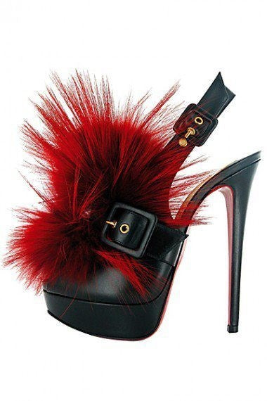 Christian Louboutin F/W2011 Splash Fur Heels β 38