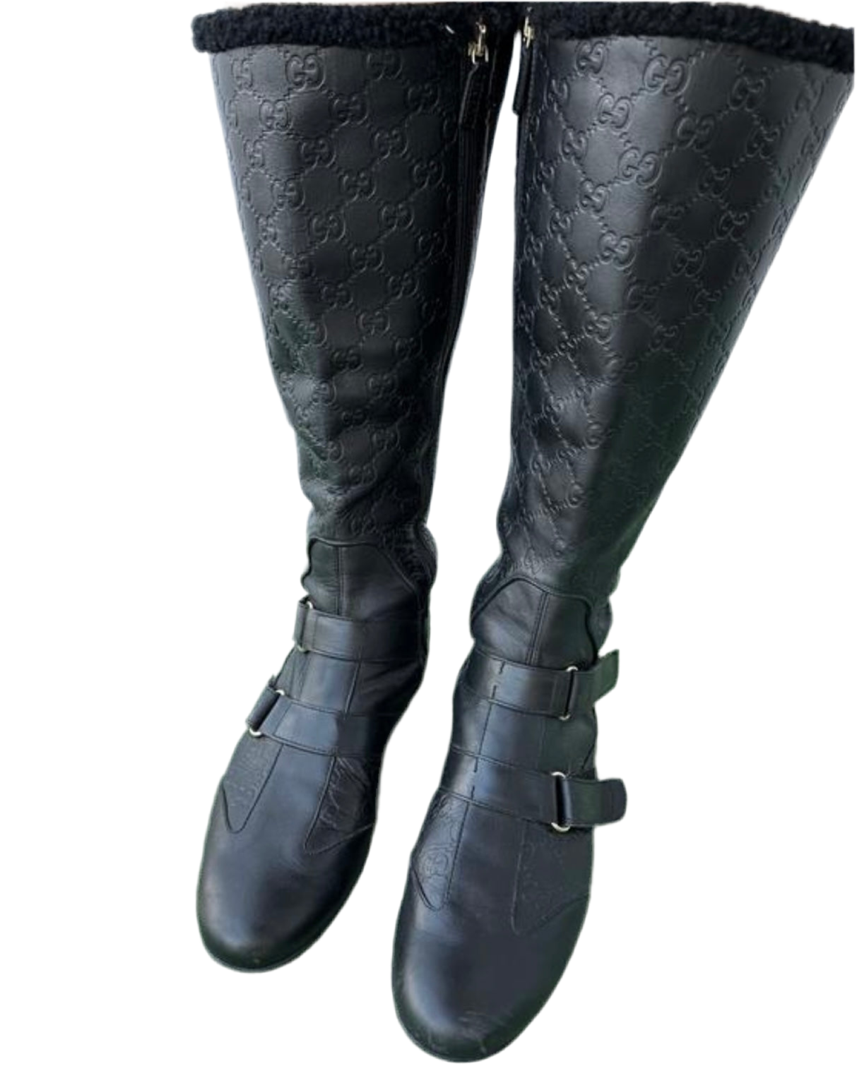 Gucci Vintage Monogramme Moto Boots 40/41