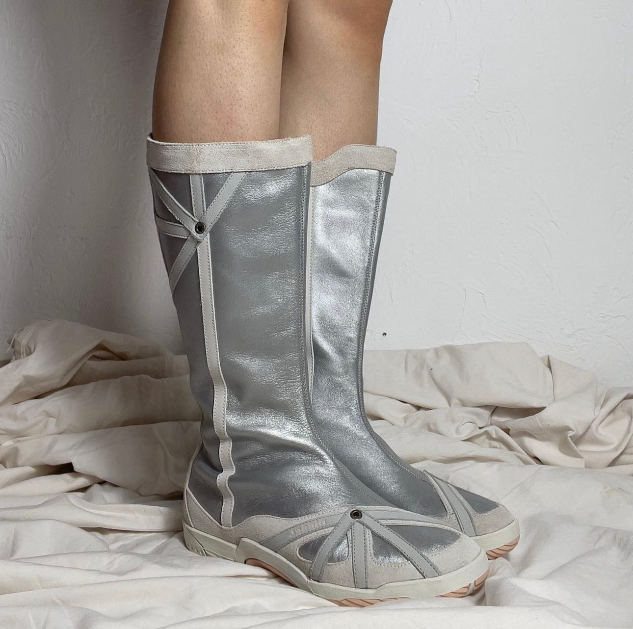 Diesel Vintage Silver Boots