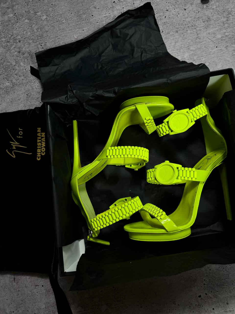 Giuseppe Zanotti x Cowan Watch Heels — 37, 38/38.5, 39, 40