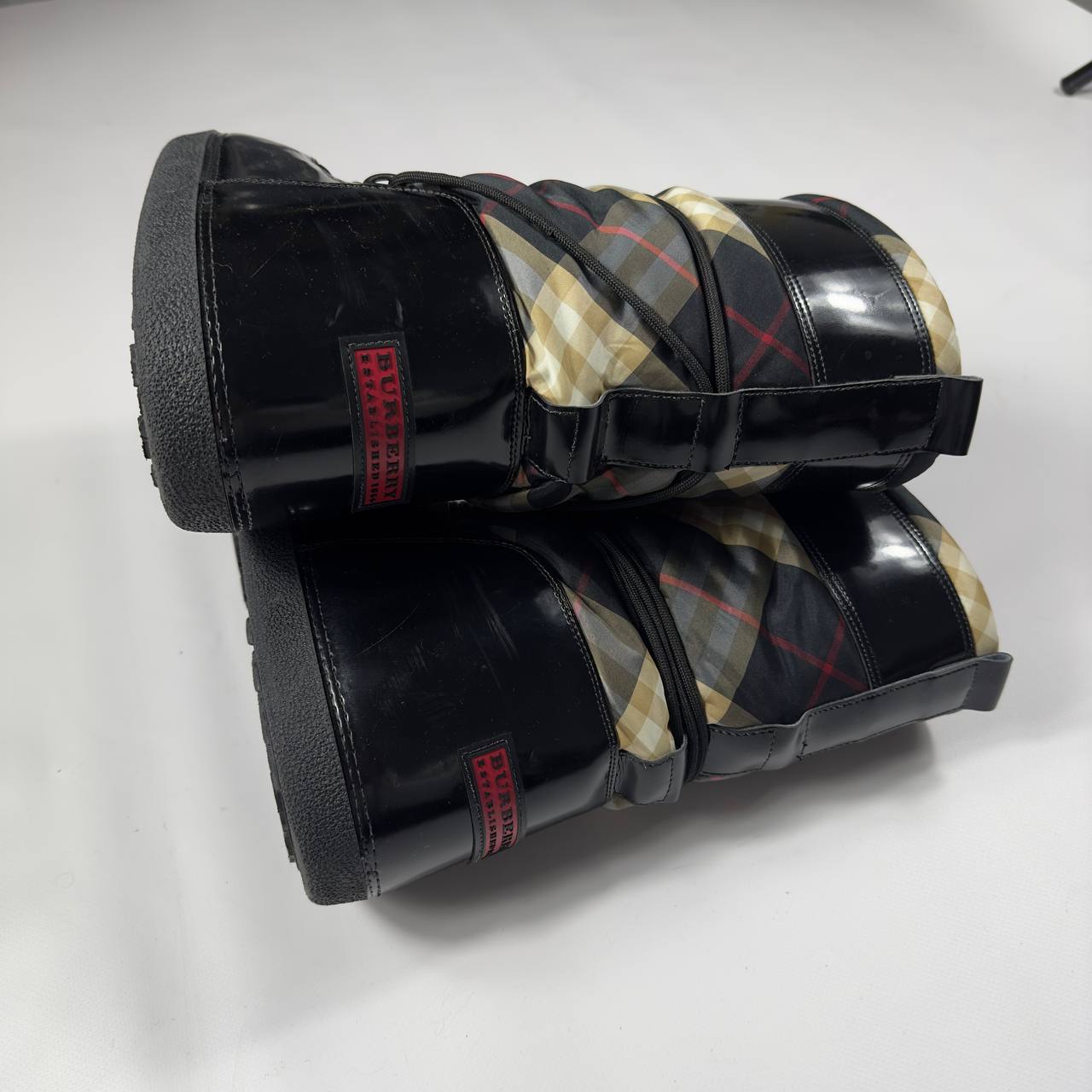Burberry Vintage Plaid Snow Moon Boots