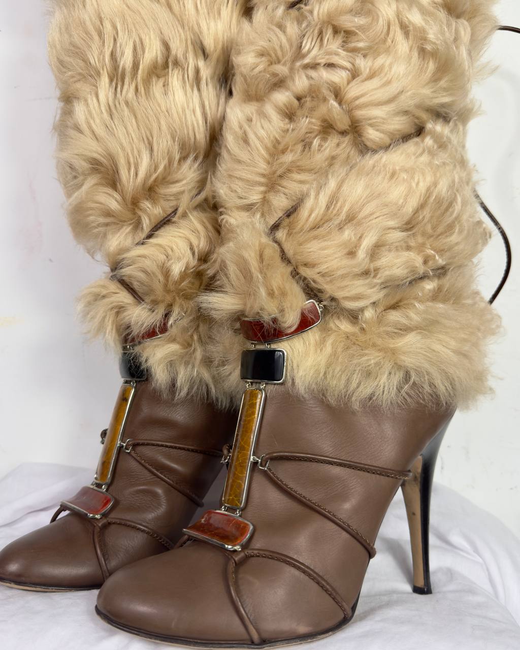 Giuseppe Zanotti Vicini Fur Boots 40/41