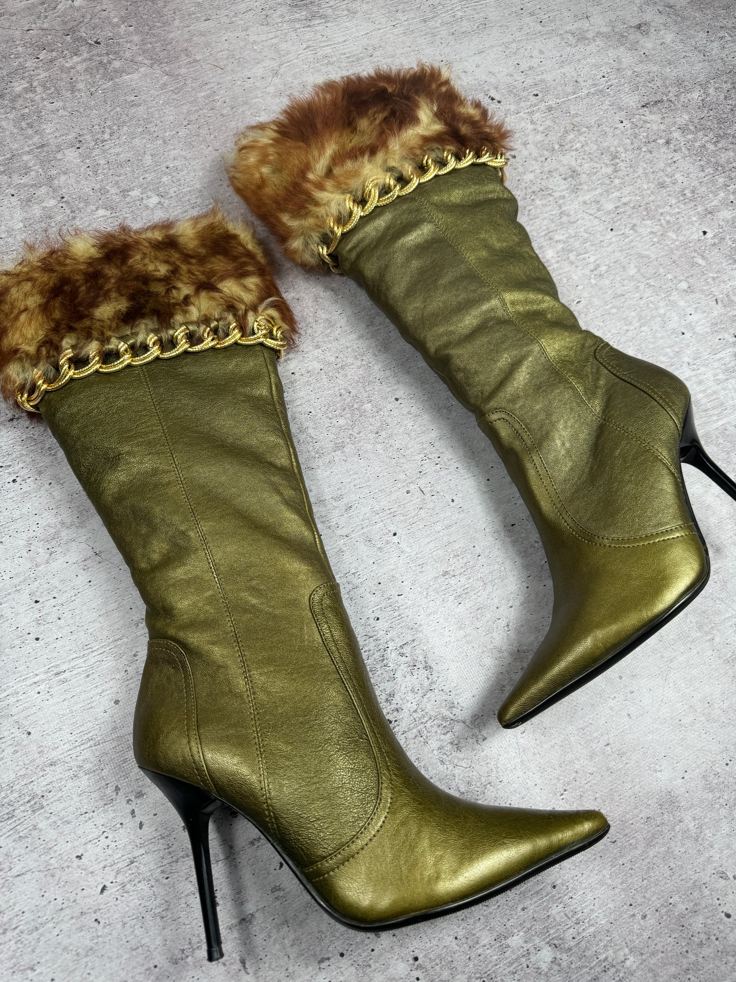 Vintage Italian Paolo Conte Leather Boots 38