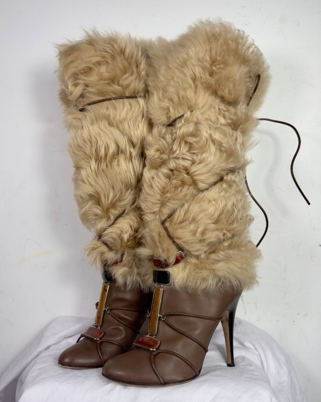 Giuseppe Zanotti Vicini Fur Boots 40/41