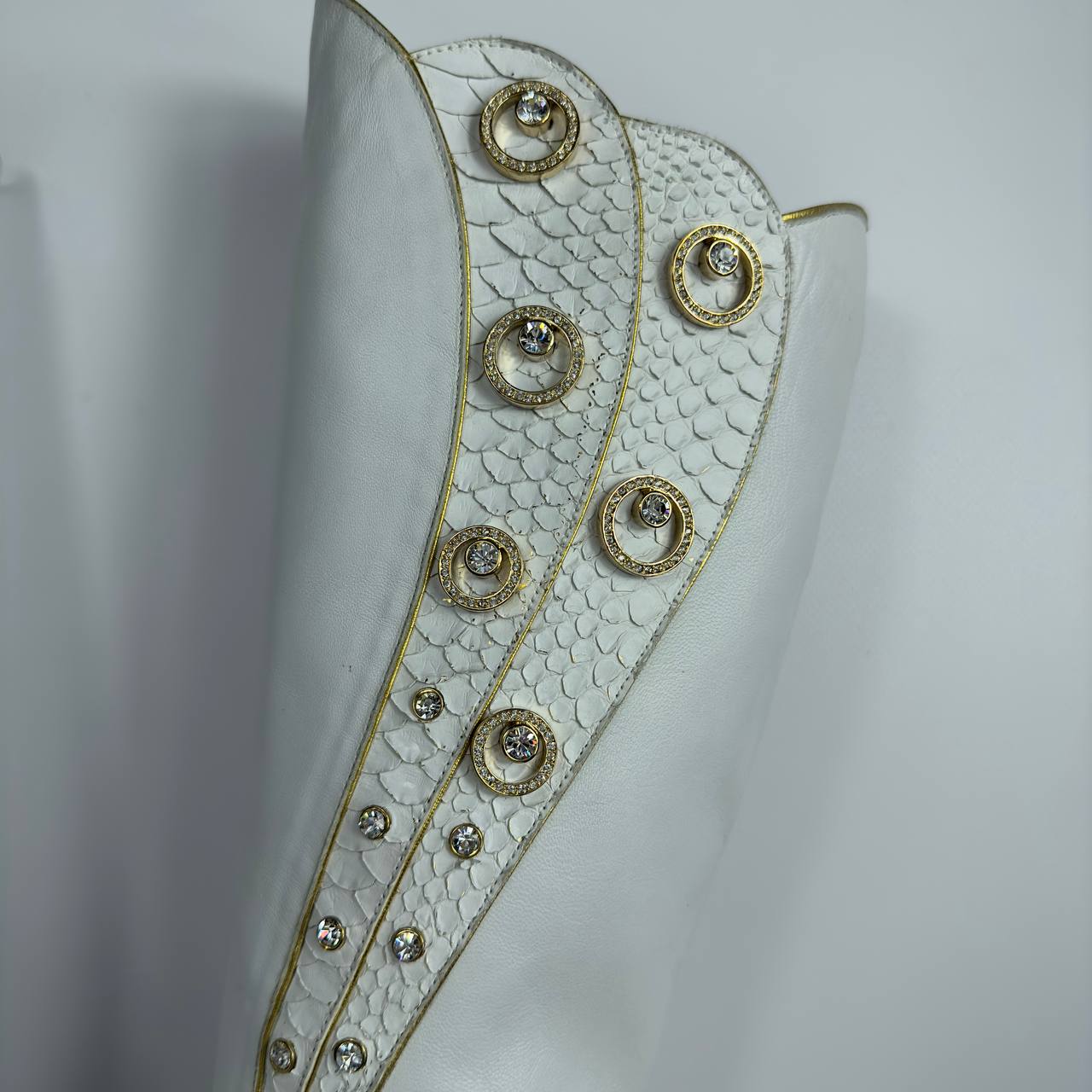 Hamlet Couture Italian Python Leather Boots 37.5/38.5