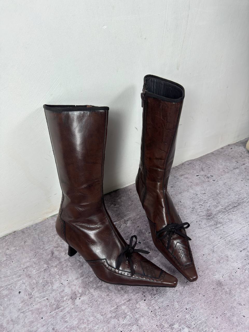 Vintage Italian Belmondo Bow Boots 38/38.5