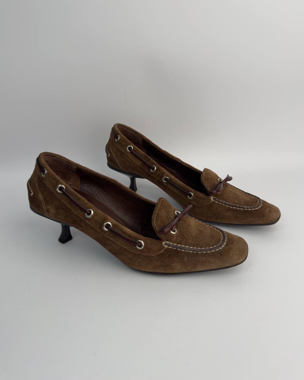 Prada Vintage Suede Kitten Heels — 36.5