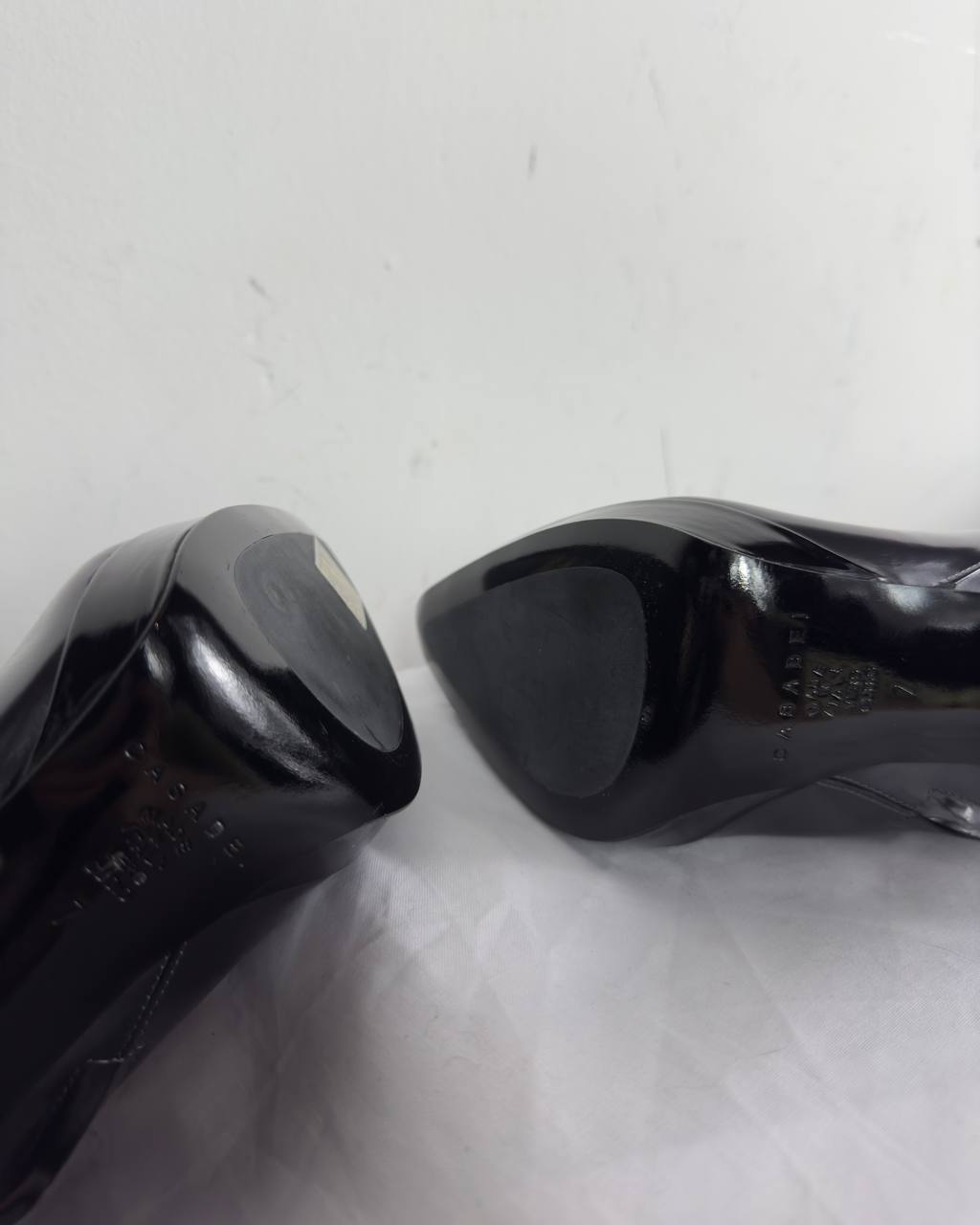 Casadei Vintage Italian Patent Leather & Fur Boots US7
