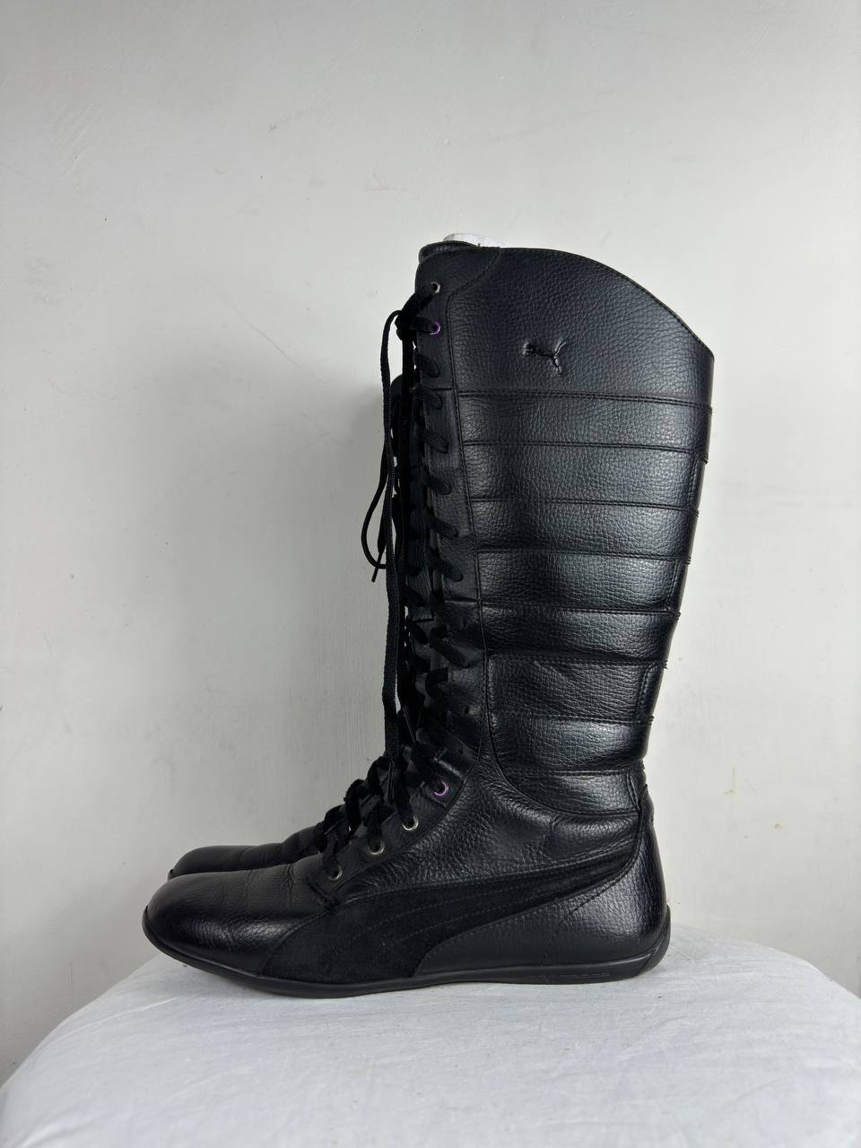 Puma Vintage Black Leather Boots 36/37 & 37/37.5