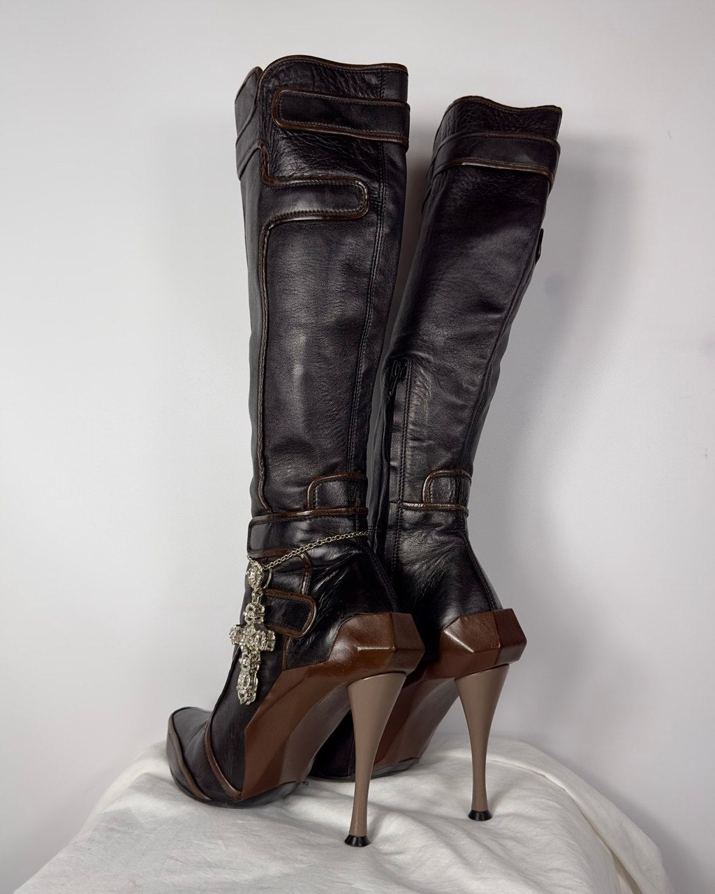 Celine FW 2008 Runway Leather Moto Boots — 37/37.5