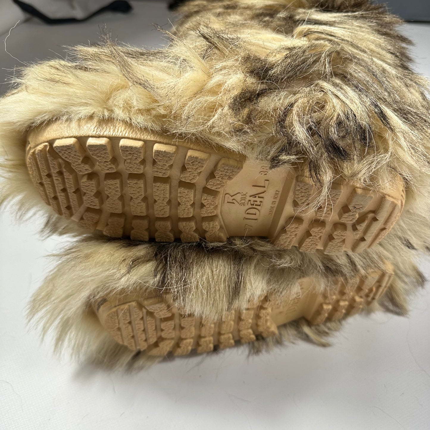 Vintage Long Fur Italian Fur Snow Boots