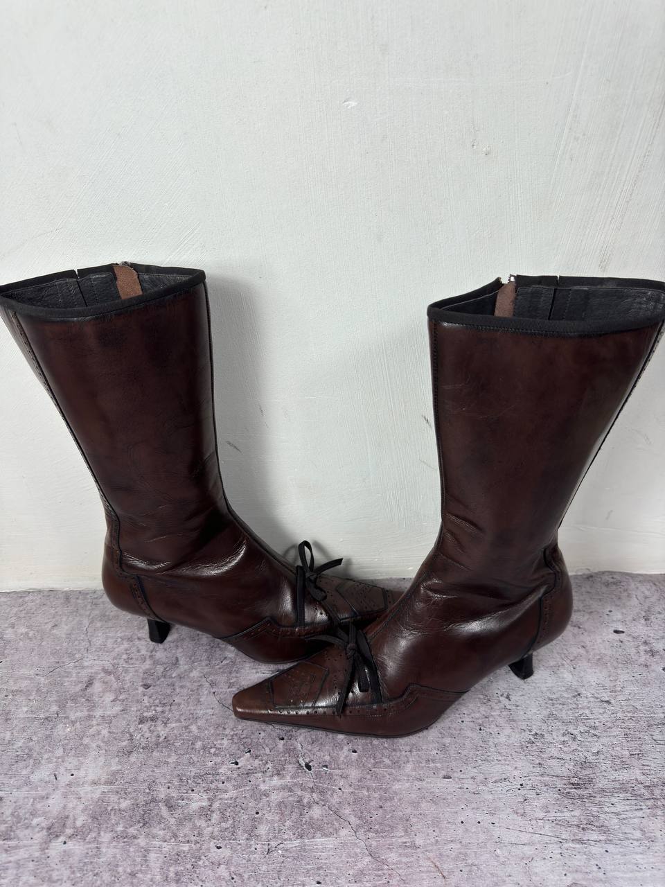 Vintage Italian Belmondo Bow Boots 38/38.5
