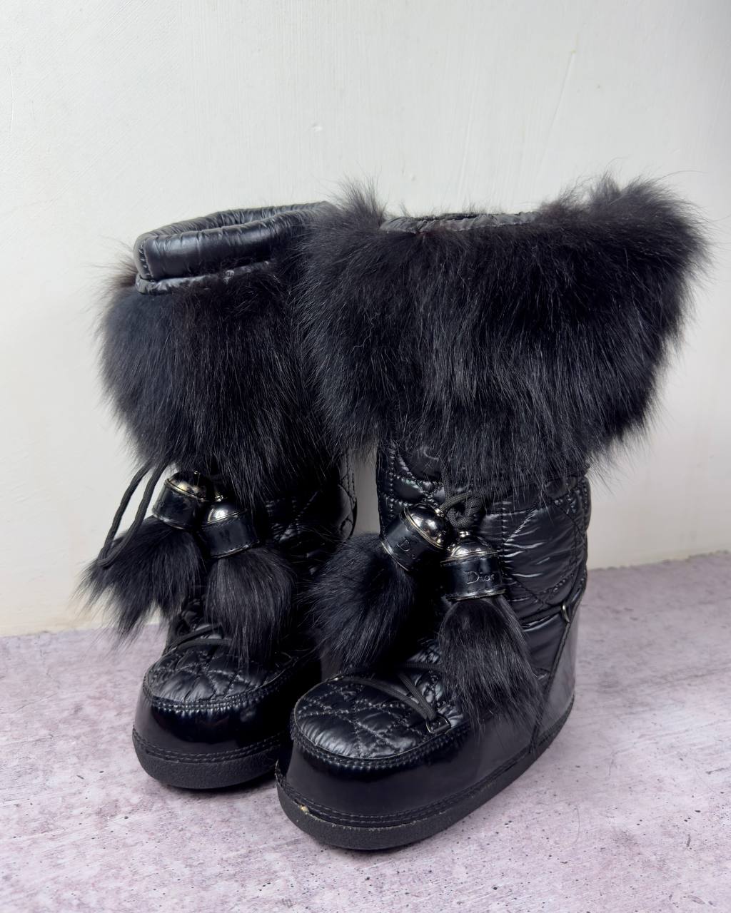 Dior Galliano Vintage Fur Moon Boots 36-38